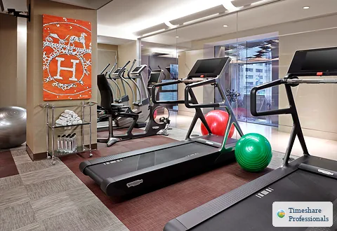Fitness area at Hilton Club The Quin New York