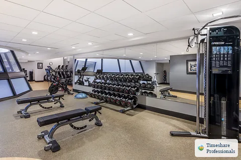 Fitness area at Hilton Grand Vacation Chicago Downtown Magnificent Mile