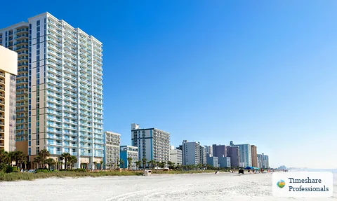Resort exterior at Ocean 22 By Hilton Grand Vacations HGVC