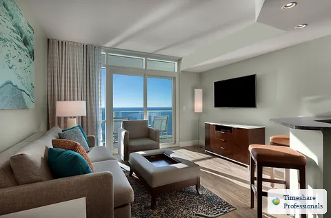 Example bedroom at Ocean 22 By Hilton Grand Vacations HGVC