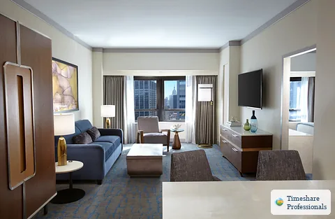 Example living and dining area at Residences By Hilton Club The