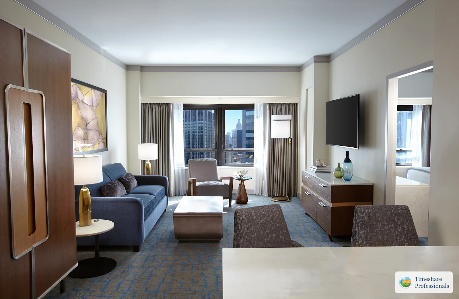 Example living and dining area at Residences By Hilton Club The
